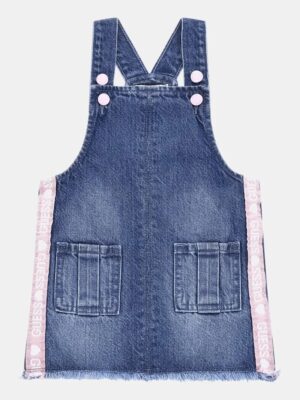 Guess Kids Salopette Gonna Blu denim Bambina