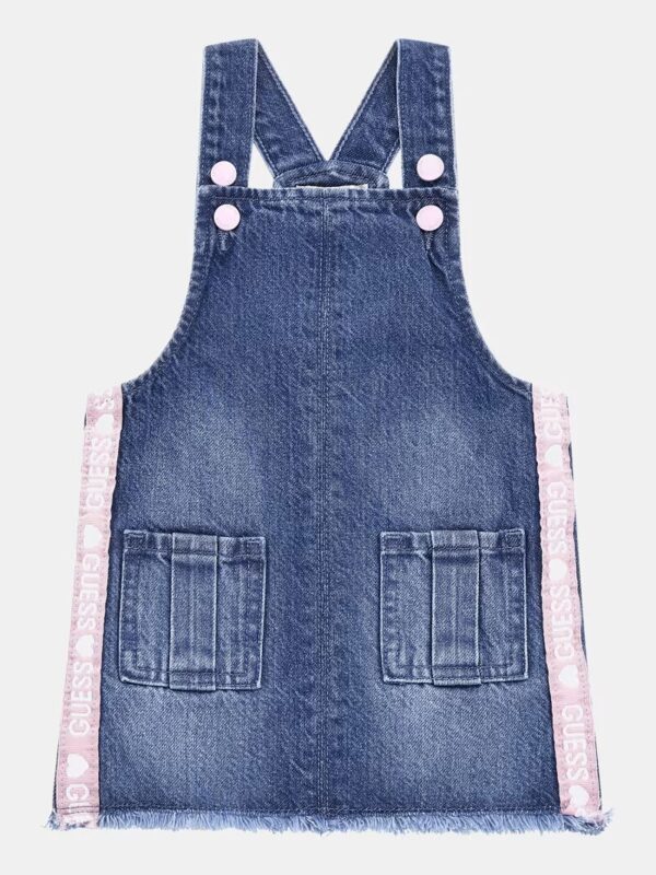 Guess Kids Salopette Gonna Blu denim Bambina