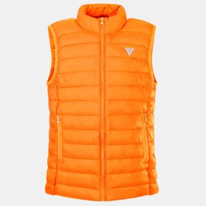 Guess Kids Giacca Smanicata Arancione Bambini