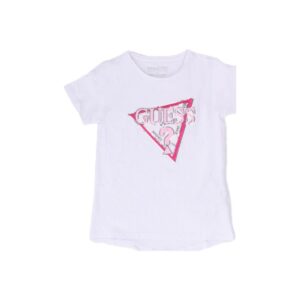 Guess  Kids T-shirt logo pailette Bianca Bambina