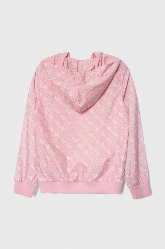 Guess Giubbotto Con Cappuccio Total Pink Bambina