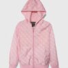 Guess Giubbotto Con Cappuccio Total Pink Bambina