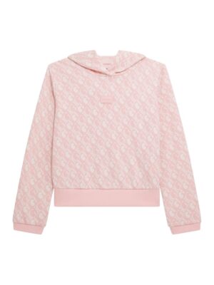 Guess Felpa Con Cappuccio Rosa Bambina