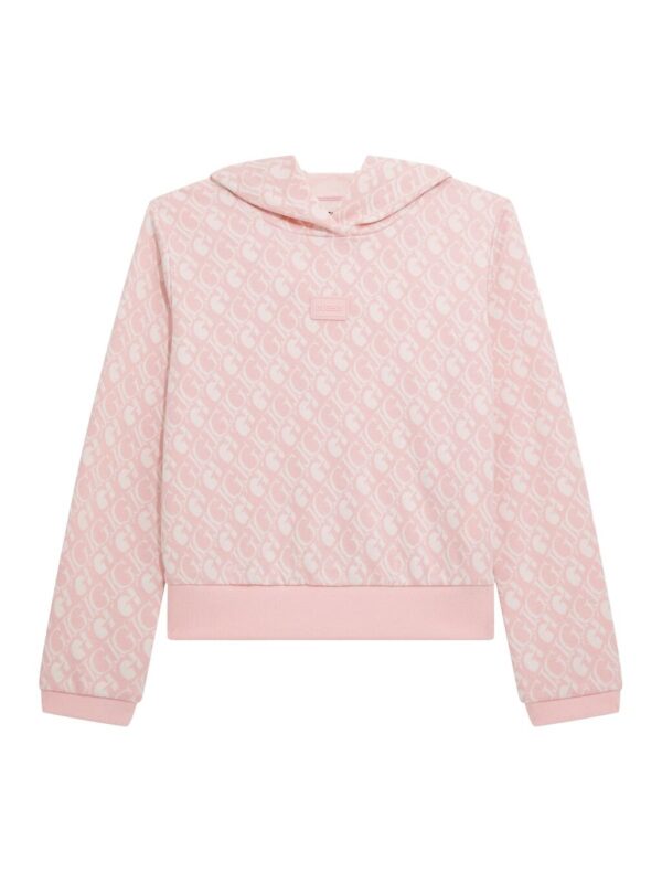 Guess Felpa Con Cappuccio Rosa Bambina