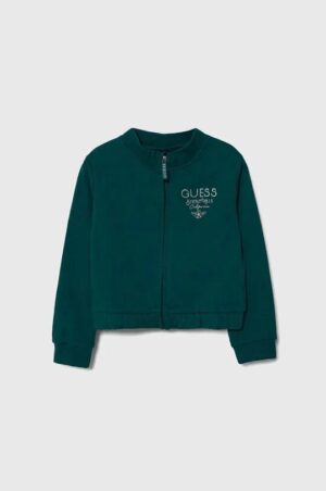 Guess Felpa Chiusura Zip Verde Bambino
