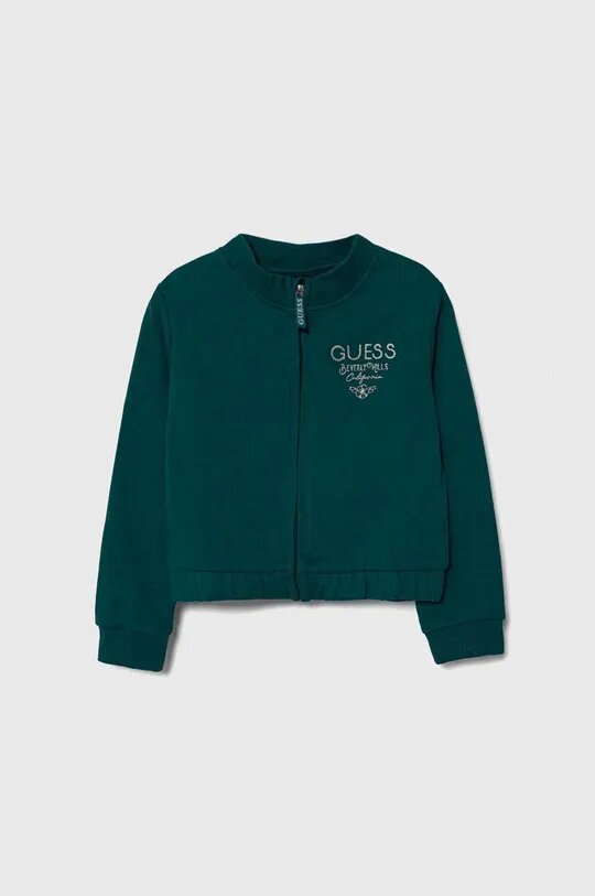 Guess Felpa Chiusura Zip Verde Bambino