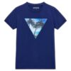 Guess Ss T-shirt Con Stampa Centrale Blu Bambino