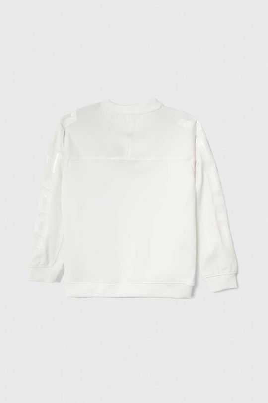 Guess Felpa Girocollo Bianca Con Logo Centrale Bambina