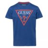 Guess Ss T-shirt Con Stampa Centrale Blu Bambino