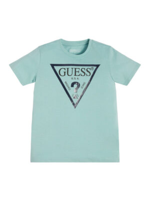 Guess T-shirt Con Stampa Centrale Azzurra Bambino