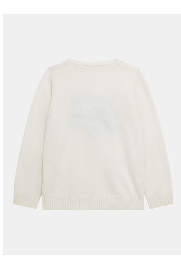 Guess Maglione Girocollo Bianco Bambina