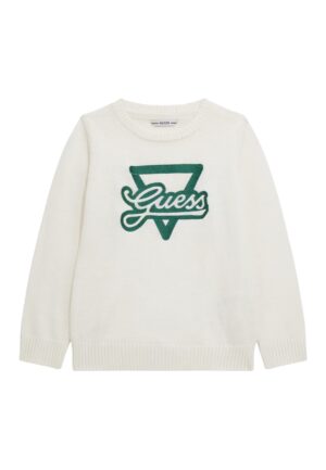 Guess Maglione Girocollo Bianco Bambina