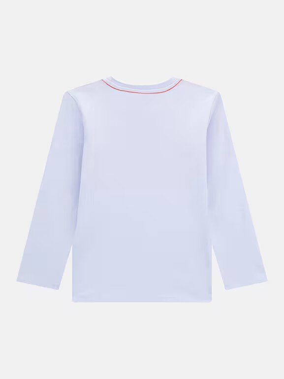 Guess T-shirt logo triangolo Bianca Bambino