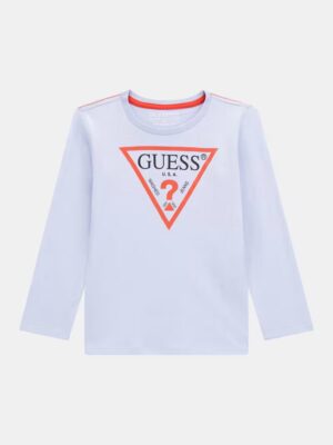 Guess T-shirt logo triangolo Bianca Bambino