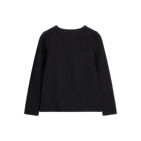 Guess tshirt nera bambina in cotone maniche lunghe