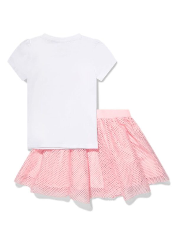 Guess Kids Set tutu T-shirt con logo Bianco Rosa Bambina