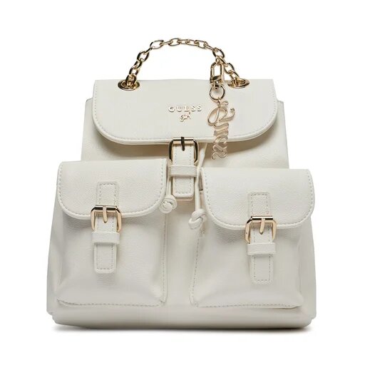Guess Zaino Cargo In pelle Bianco Oro