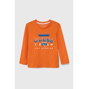 Guess Kids Maglietta Maniche Lunghe Arancione Bambino