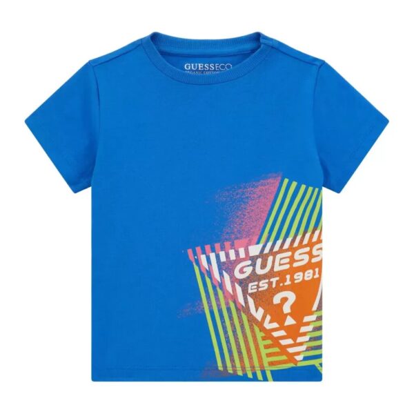 Guess SS T-Shirt Blu Bambino