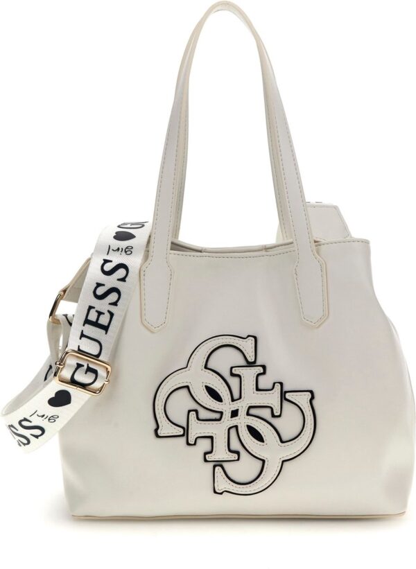 Guess Borsa a tracolla con logo Bianca
