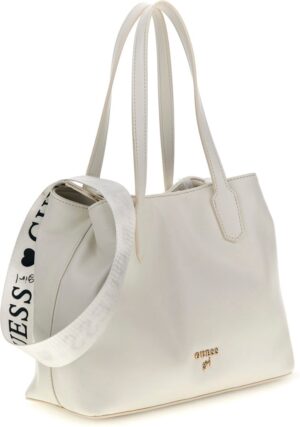 Guess Borsa a tracolla con logo Bianca