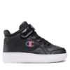 Champion Reboun Vintage Mid Scarpe Nere Bambina