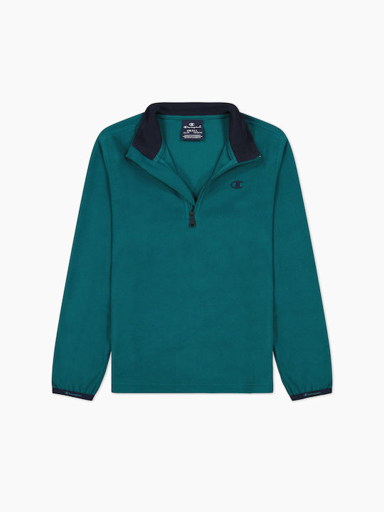 Champion Half Zip Top Felpa Verde Bambino