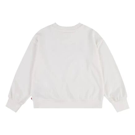 Levis Sweat Fw-Crew Felpa Girocollo Bianca Bambina