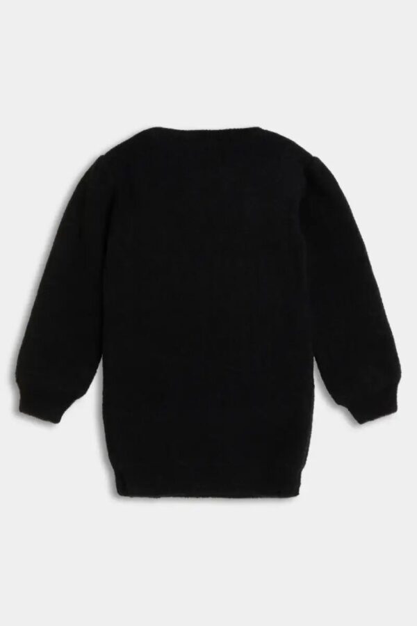 Guess Vestito In Maglia Total Black Bambina
