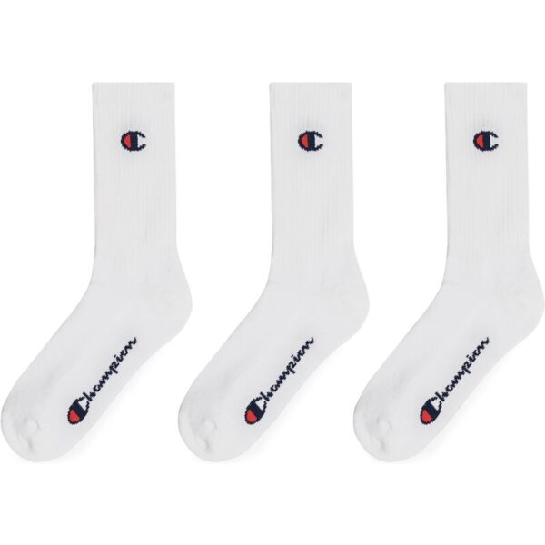 Champion 3pk Crew Socks Calzettoni Bianchi Unisex