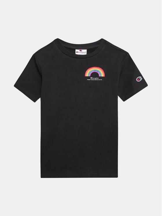 Champion Crewneck Kids T-Shirt Nera Bambino