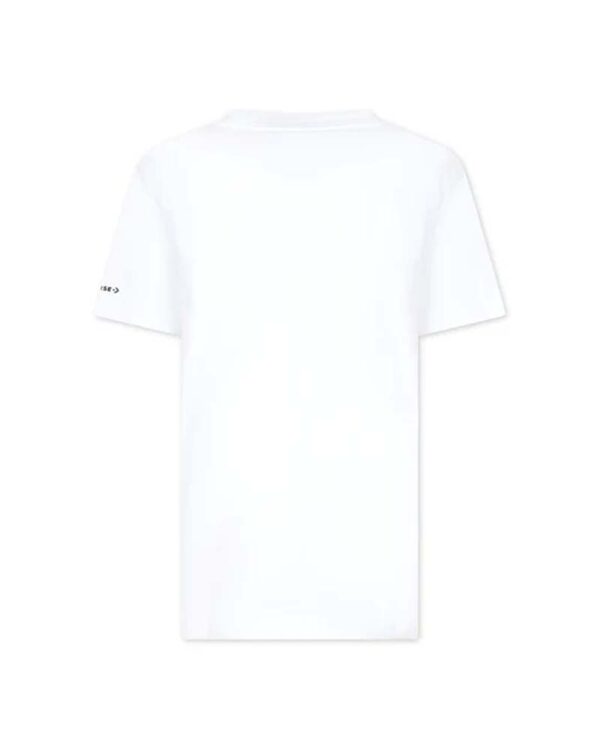 Converse Junior Script Sneaker Gfx Ss T-Shirt Bianca Bambino