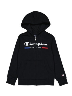 Champion Felpa Full Zip graphic Felpa Nera Bambino