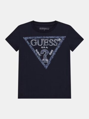 Guess T-shirt logo triangolo Nera Bambino