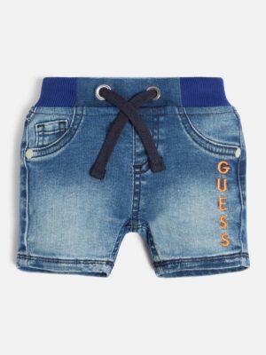 Guess Pull on Pantaloncini Di Jeans Blu Denim  Bambino