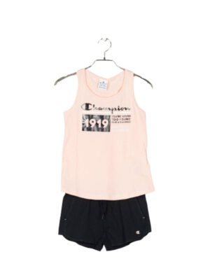 Champion Completo 2 pezzi Rosa Nero Bambina