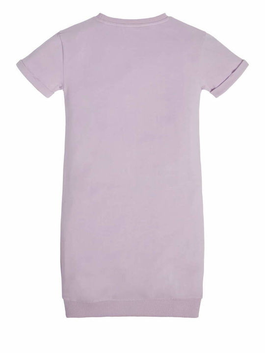 Guess Purple Logo Dress Vestito Lilla Bambina
