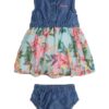 Guess Baby Vestito Di Jeans 2 Pezzi Blu Denim Bambina