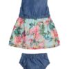 Guess Baby Vestito Di Jeans 2 Pezzi Blu Denim Bambina