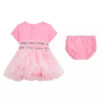 Guess Kids Abito Modello T-shirt a Strati Rosa Bambina