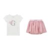 Gues KId Completo 2 pezzi Rosa Bianco Bambina