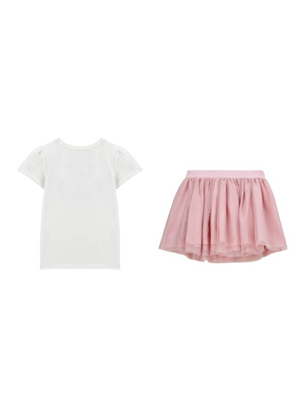 Gues KId Completo 2 pezzi Rosa Bianco Bambina
