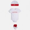 Guess Completo 3 Pezzi Bianco Rosso Bambino