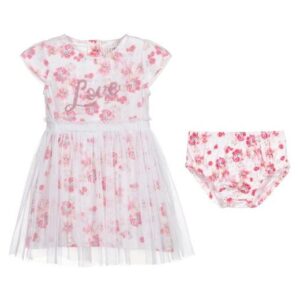 Guess Baby Vestito 2 Pezzi Con Stampe a Fiori Bambina