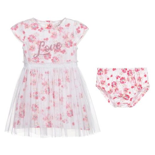 Guess Baby Vestito 2 Pezzi Con Stampe a Fiori Bambina