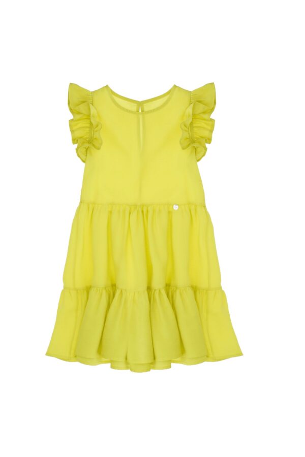 Imperial Abito con volant e gonna a balze Giallo bambina