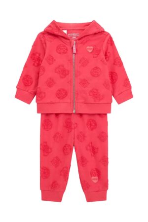 Guess Newborn Completo Tuta Total Pink Bambina