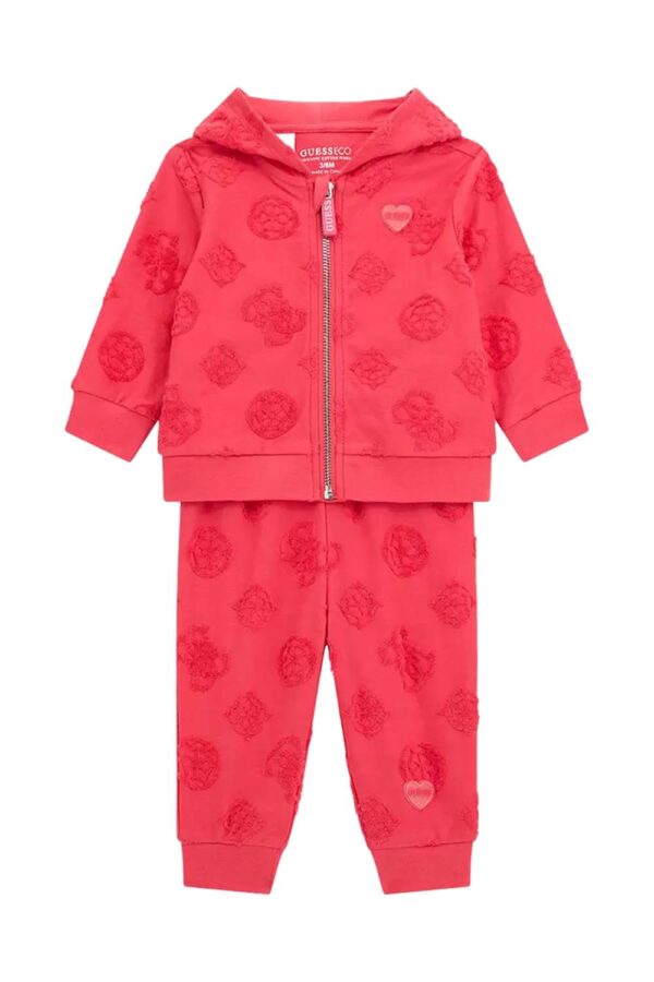Guess Newborn Completo Tuta Total Pink Bambina