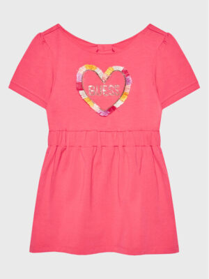 Guess Girls Pink Logo Vestito Rosa Bambina
