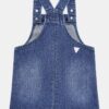 Guess Kids Salopette Gonna Blu denim Bambina